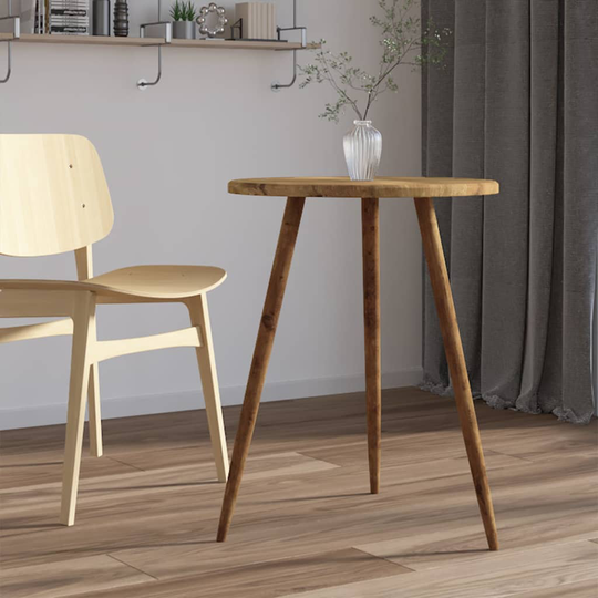 vidaXL Cafébord mörkbrun Ø60x76 cm MDF och järn