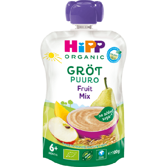 Hippis Gröt Fruktmix 6m 100g