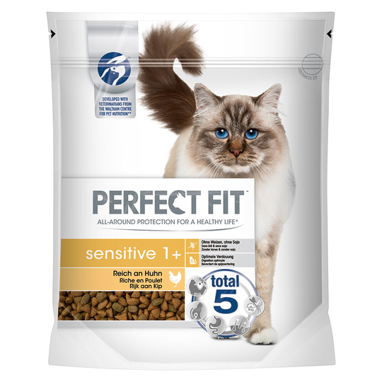 Ekonomipack: Perfect Fit kattfoder till sparpris! Sensitive 1+ Kyckling (6 x 750 g)