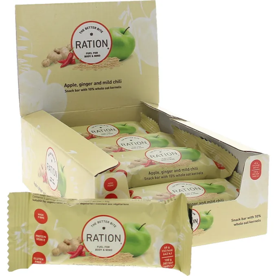 Ration Bar Äpple Ingefära Chili 12-pack