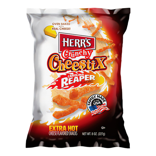 Herr's Carolina Reaper Crunchy Cheestix - 227 gram