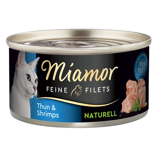 Miamor Fine Filets Naturelle 6 x 80 g - Tonfisk & räkor