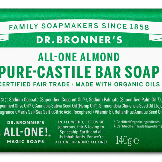 Dr. Bronner’s Magic Soaps Dr. Bronner’s Almond Bar Soap 140 g