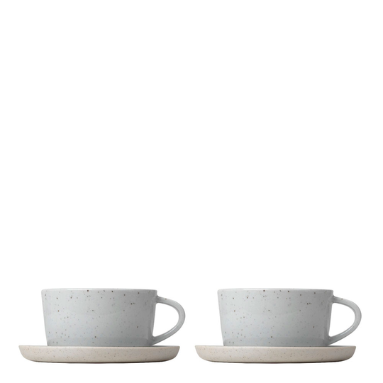 Blomus - Sablo Kaffekopp med fat 2-pack Grå
