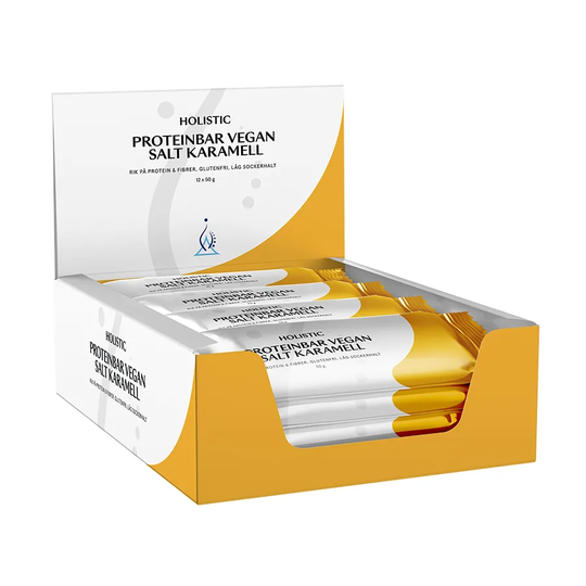 Holistic Proteinbar Vegan Salt Karamell, 12 x 50 g