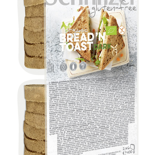 Schnitzer Glutenfritt Ekologisk Bread’n Toast Dark to Eat 400 g