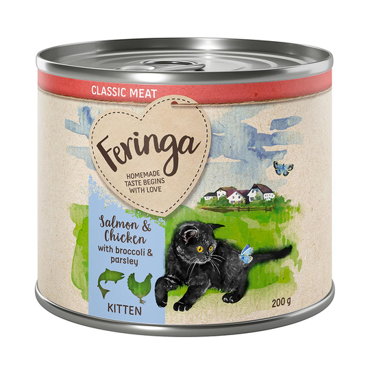 Feringa Kitten Classic Meat 6 x 200 g - Lax & kyckling