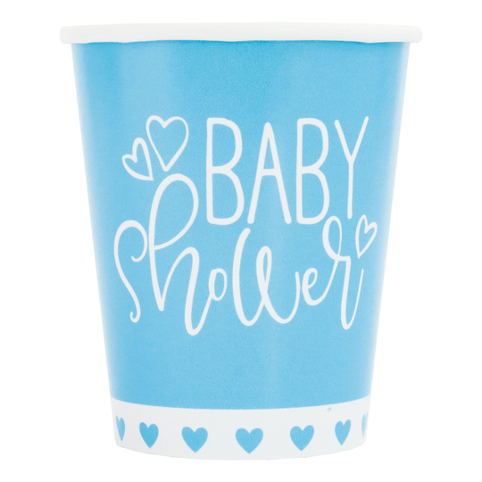 Pappersmuggar Baby Shower Blå