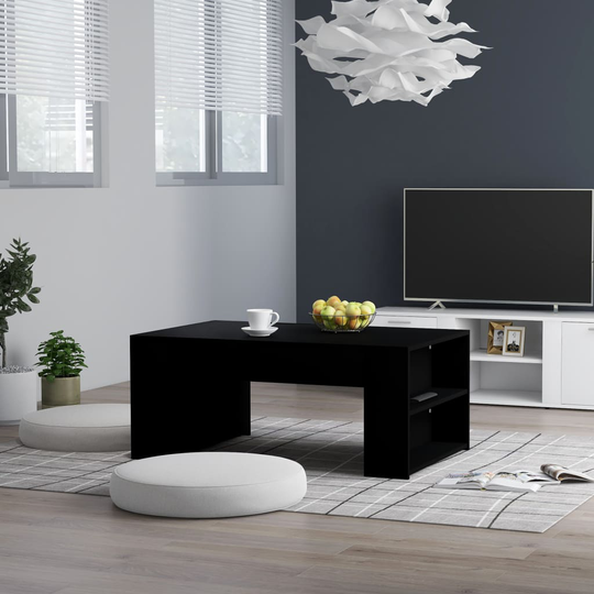 vidaXL Soffbord svart 100x60x42 cm spånskiva