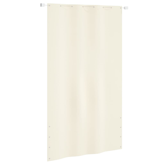 vidaXL Balkongskärm gräddvit 140x240 cm oxfordtyg
