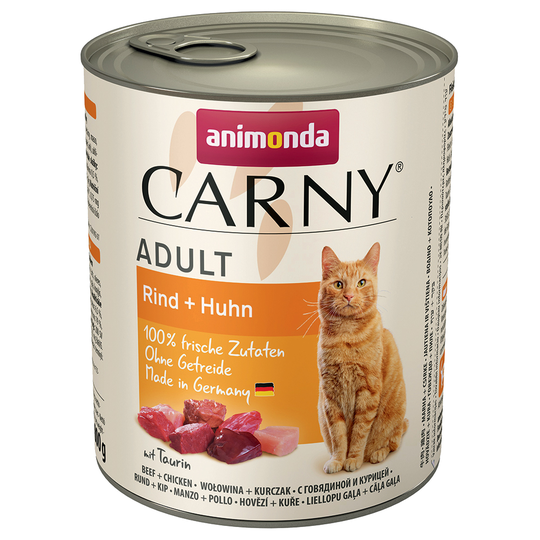 Ekonomipack: Animonda Carny Adult 24 x 800 g blandpack - Nötköttsvariationer