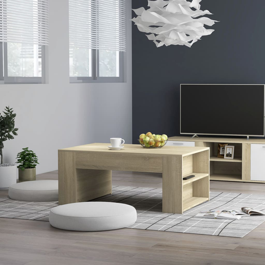 vidaXL Soffbord sonoma-ek 100x60x42 cm spånskiva