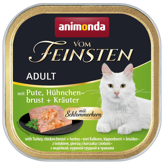 Ekonomipack: Animonda vom Feinsten Adult med gourmetfyllning 72 x 100 g - Kalkon, kycklingbröst & örter