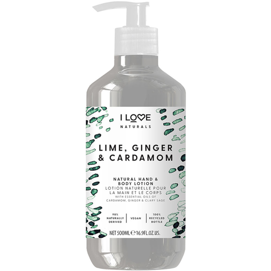 I Love Naturals Hand & Body Lotion Lime, Ginger & Cardamon 500 ml