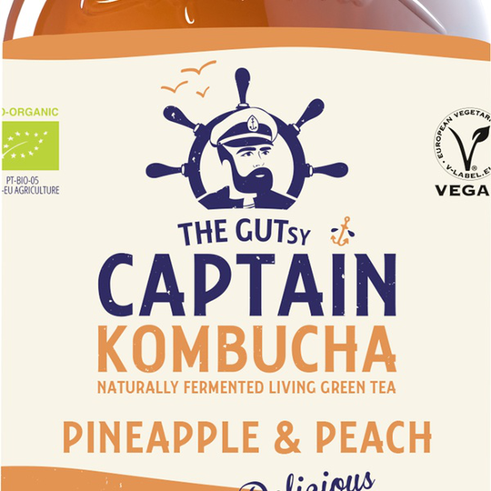 Captain Kombucha Pineapple Peach 400 ml