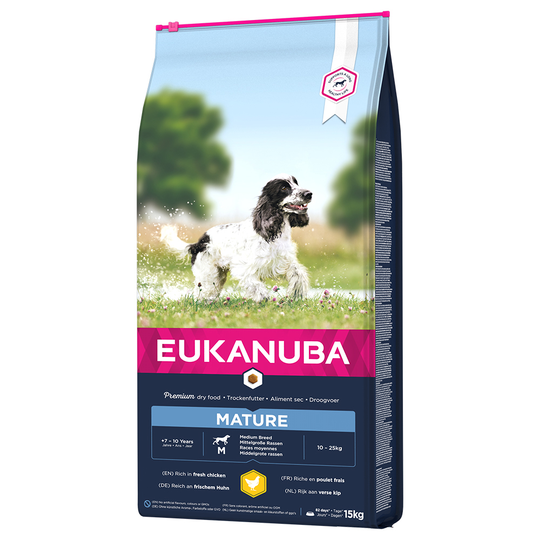 Eukanuba Thriving Mature Medium Breed Chicken - Ekonomipack: 2 x 15 kg