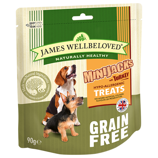 James Wellbeloved Crackerjacks Dog Treats - Turkey Grain-Free (225g)