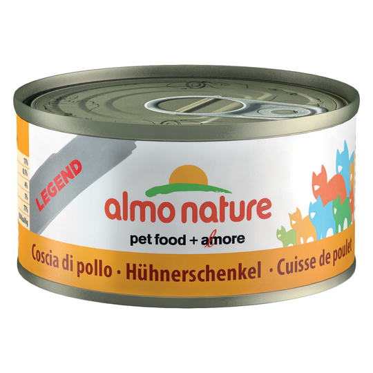 Superblandpack: 24 x 70 g Almo Nature Legend och 6 x 70 g Cosma Nature! - Kycklinglår + Cosma Nature provpack
