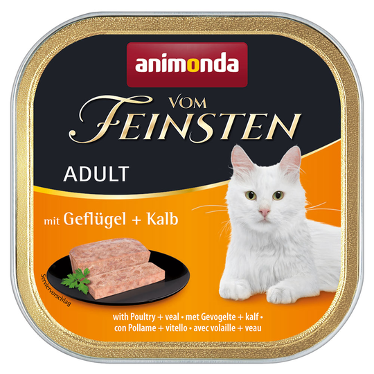 Ekonomipack: Animonda vom Feinsten Adult 32 x 100 g - Fjäderfä & kalv