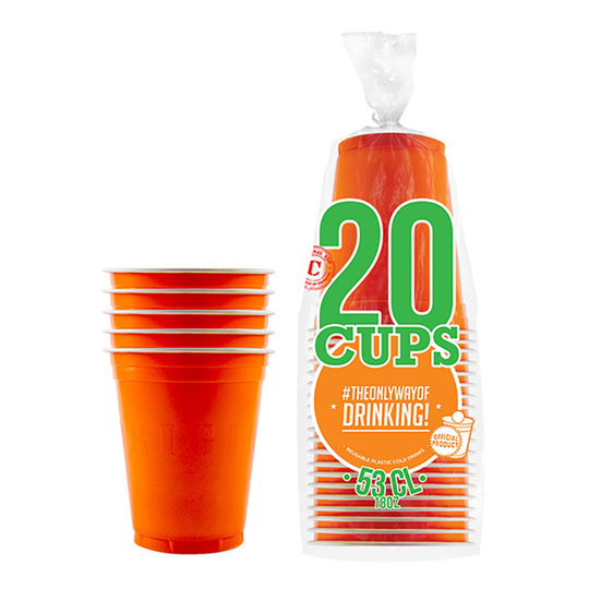 Party Cups Orange - 20-pack