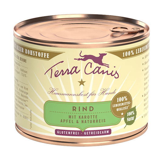 Terra Canis 6 x 200 g - Nötkött med morötter, äpple & råris