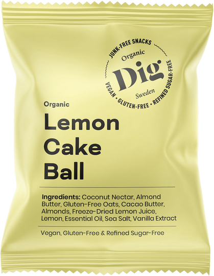 Dig Organic Lemon Cake Ball 25 g