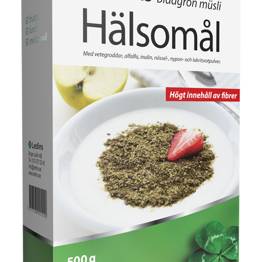 Ledins Hälsomål-bladgrön, kalorisnål musli 500 g