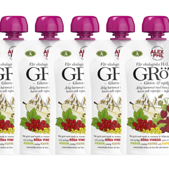 AlexΦl Gröt med Hallon & Röda Vinbär, 5-pack