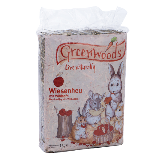 Ekonomipack: Greenwoods ängshö 3 / 10 kg - Vildäpplen 3 kg
