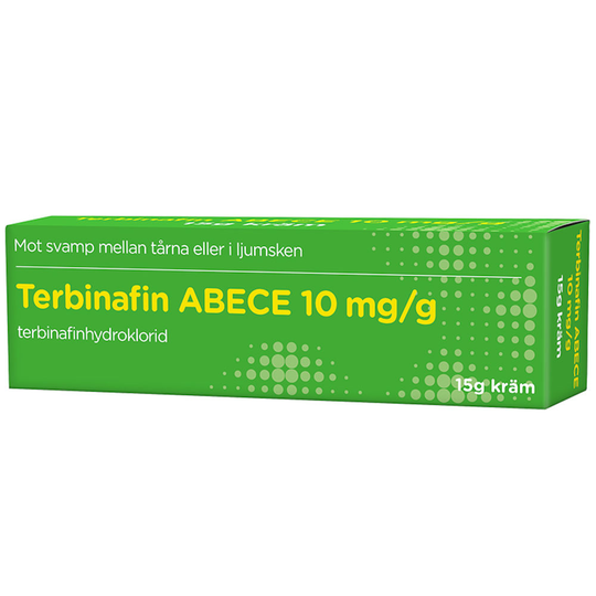 Terbinafin ABECE Kräm 10mg/g Tub, 15g (plast/aluminium)