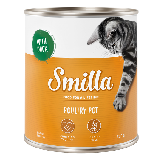 Ekonomipack: Smilla Poultry Pot 24 x 800 g - Mört fjäderfäkött med anka
