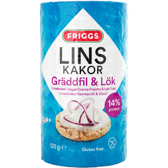 Friggs Linskakor Gräddfil & Lök 125 g