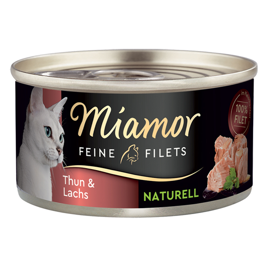 Miamor Fine Filets Naturelle 6 x 80 g - Tonfisk & lax