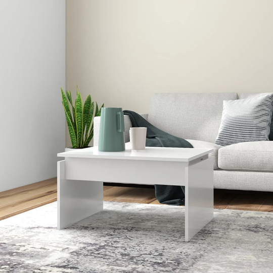 vidaXL Soffbord vit 68x50x38 cm spånskiva