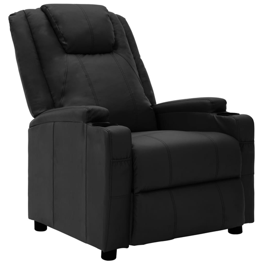 vidaXL Reclinerfåtölj svart konstläder
