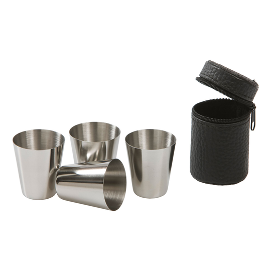 Snapskoppar med Fodral - 4-pack