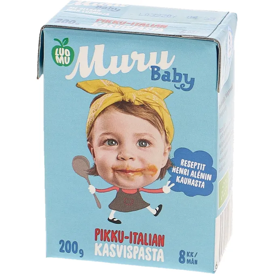 Muru Baby 3 x Italiensk Vegetarisk Pasta