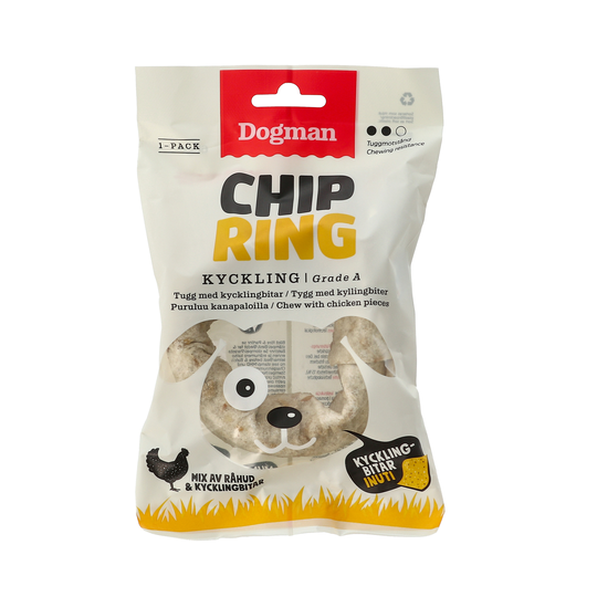 Dogman Chicken Chip ring Vit M 10cm