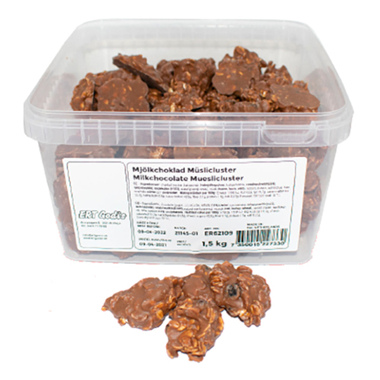 Mjölkchoklad Müslicluster Storpack - 1,5 kg