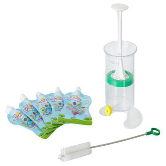 Fill 'n' Squeeze Starter Kit with 5 Pouches & Brush