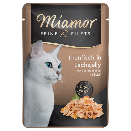 Ekonomipack: Miamor Fine Filets Pouch 24 x 100 g - Tonfisk i laxgelé