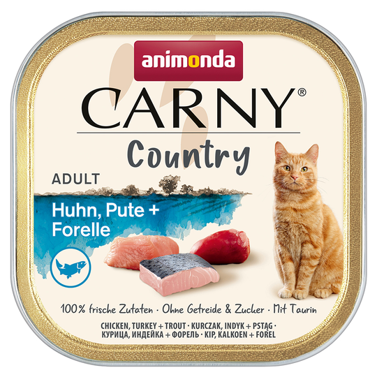 Animonda Carny Country Adult 32 x 100 g - Kyckling, kalkon & öring