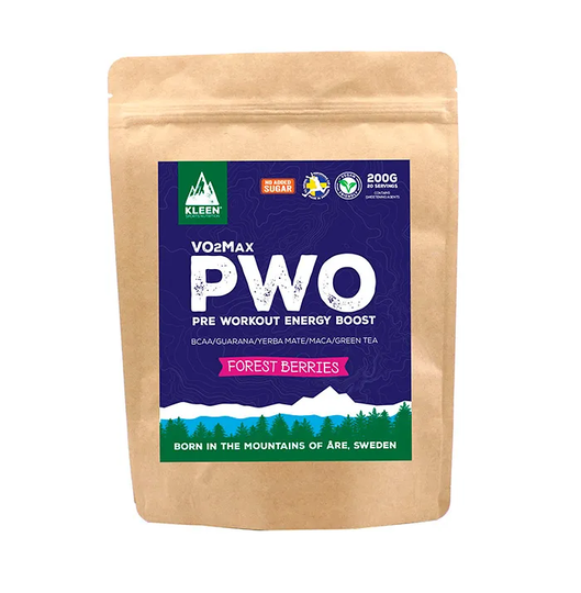Kleen Sports Nutrition Pre Workout Powder - Forest Berries, 200g