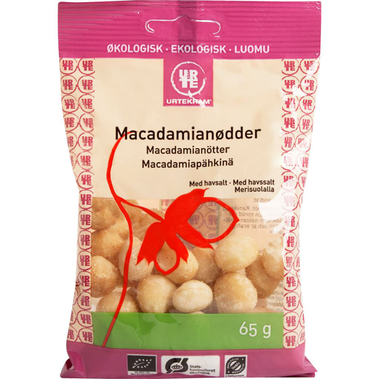Urtekram Food Macadamianötter EKO 65 g