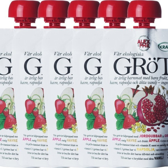 AlexΦl gröt med jordgubb, granatäpple & vanilj, 5-pack