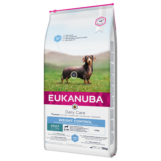 Eukanuba Daily Care Weight Control Small/Medium Adult Dog - Ekonomipack: 2 x 15 kg