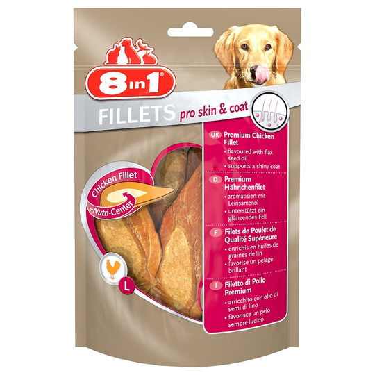 8in1 Fillets Pro Skin & Coat - Ekonomipack: 2 x 80 g - Small