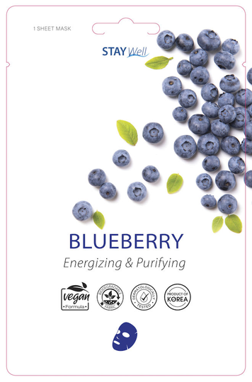 Stay Well Vegan Sheet Mask Blueberry 1 st