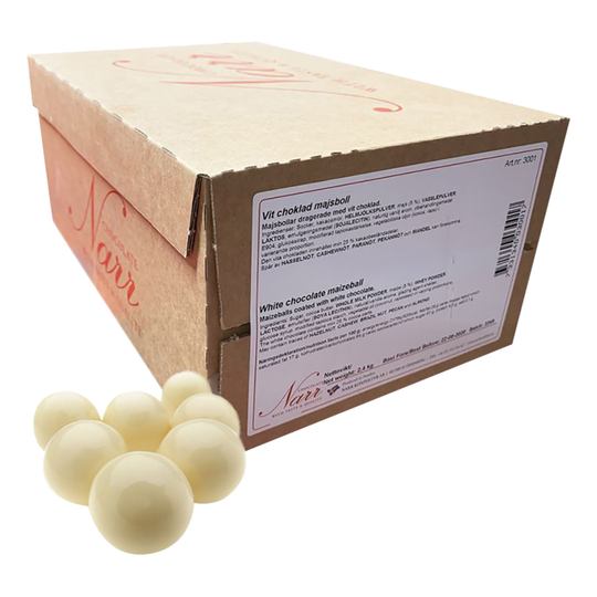 Majsbollar Vit Choklad Storpack - 2,4 kg