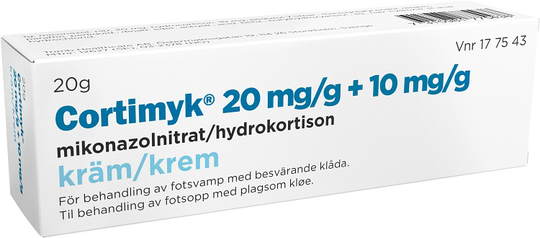 Cortimyk Kräm 20mg/g+10mg/g Tub, 20g